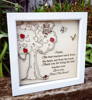 Teacher/Nursery Apple Tree Glass Box Frame